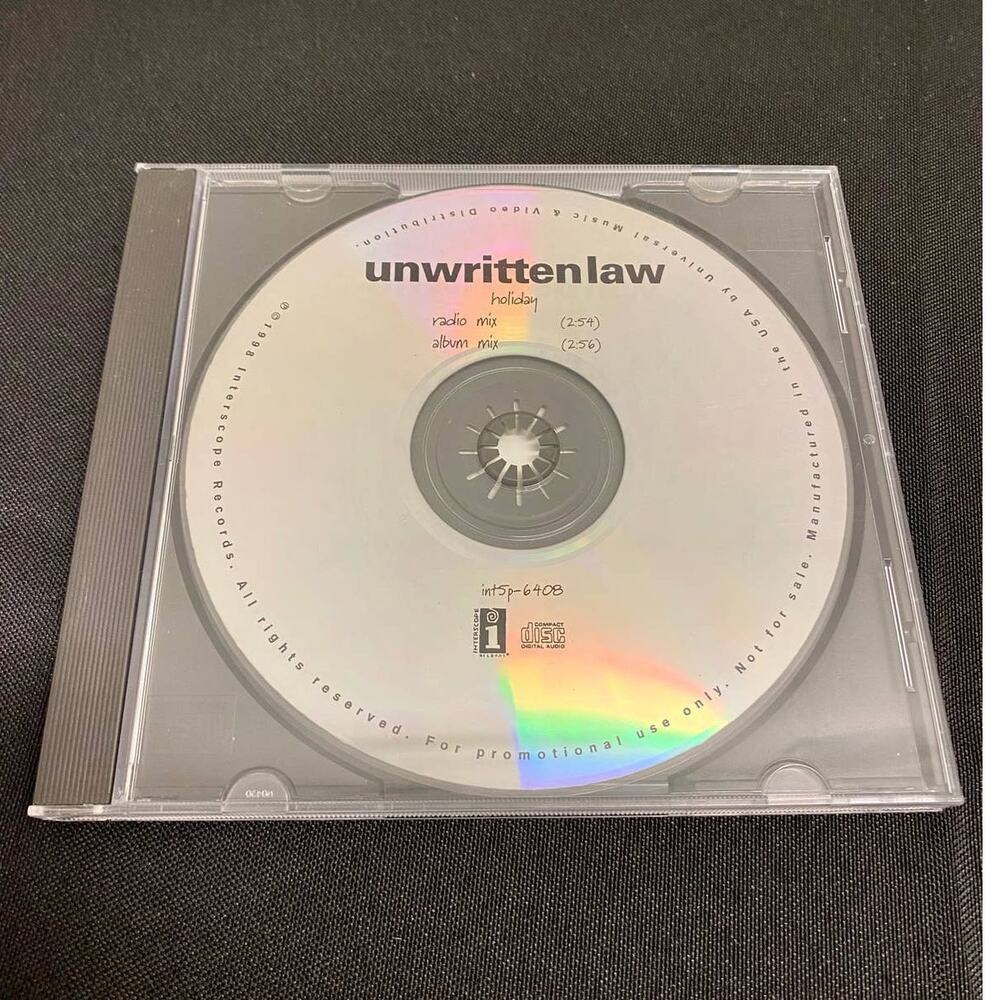 Rare 1998 Unwritten Law "Holiday" Promotional CD